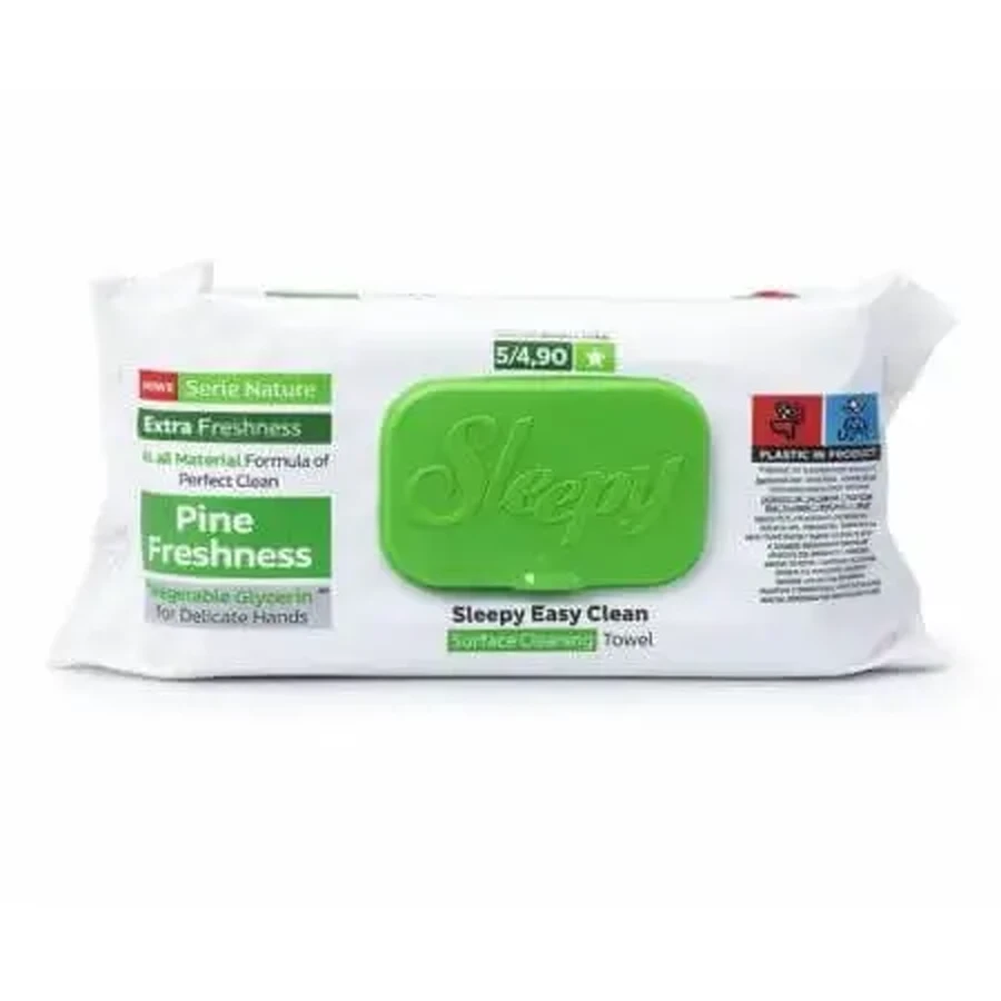 Вологі серветки для різних поверхонь Easy Clean, Pine Freshness, 100 штук, Sleepy: ціни та характеристики