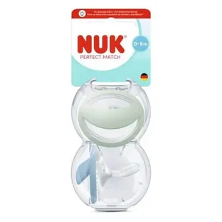 Suzete Perfect Match M1, синій, 0–6 місяців, 2 шт., Nuk