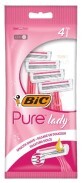 Одноразовые бритвы BIC Pure 3 Lady Pink, женские, 4 шт