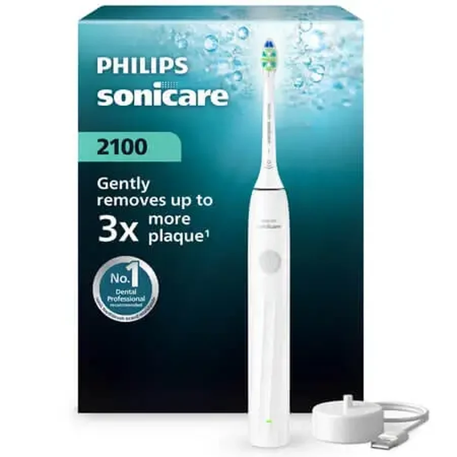 Электрическая зубная щетка Philips Sonicare 2100, белая, HX4021/01, 1 шт., Philips Sonicare: цены и характеристики