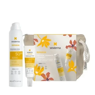 Набор: прозрачный спрей с SPF 50, 200 мл + невидимый флюид с SPF 50+, 50 мл, Repaskin, Sesderma