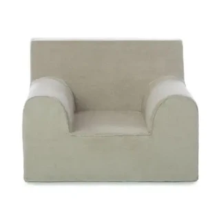 Детское кресло из бархата, бежевое, Twindeco