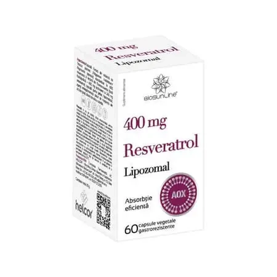 Липосомальный ресвератрол, 400 мг, 60 капсул, Biosunline: цены и характеристики