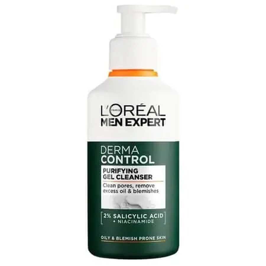 Очищающий гель для жирной кожи Men Care, Derma Control, 260 мл, L'Oréal Paris: цены и характеристики