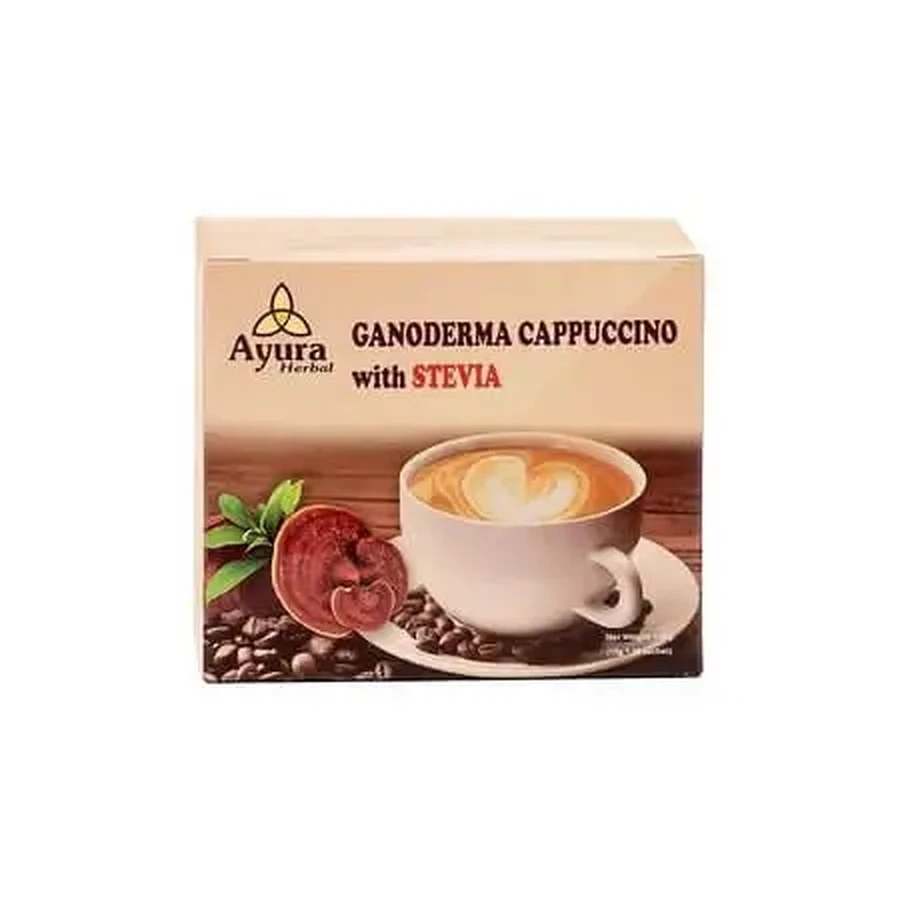 Кава з ганодермою та стевією Instant Coffee Mix, 10 пакетиків по 15 г, Ayura Herbal: ціни та характеристики