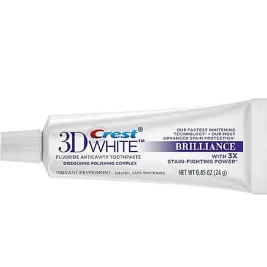 Зубна паста з відбілювальним ефектом 3D White Brilliance, 24 г, Crest: ціни та характеристики
