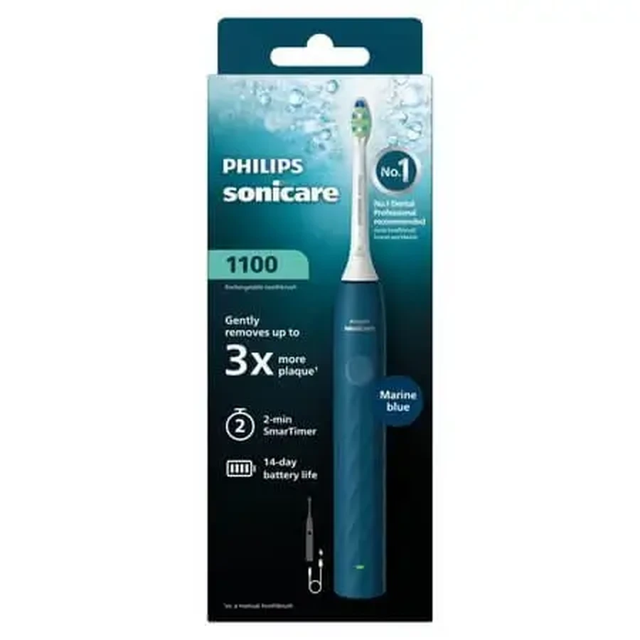 Электрическая зубная щетка Philips Sonicare 1100, синяя, HX3901/03: цены и характеристики