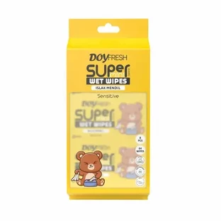 Вологі серветки, Super Mini Yellow, 8 упаковок по 8 штук, Doyfresh