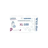 Латексные перчатки, размер XL, белые, 100 штук, Kid-Man