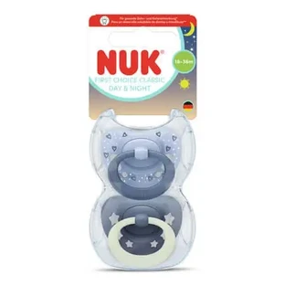 Набір сосок Day&Night First Choice Classic, синій, 18–36 місяців, 2 штуки, Nuk