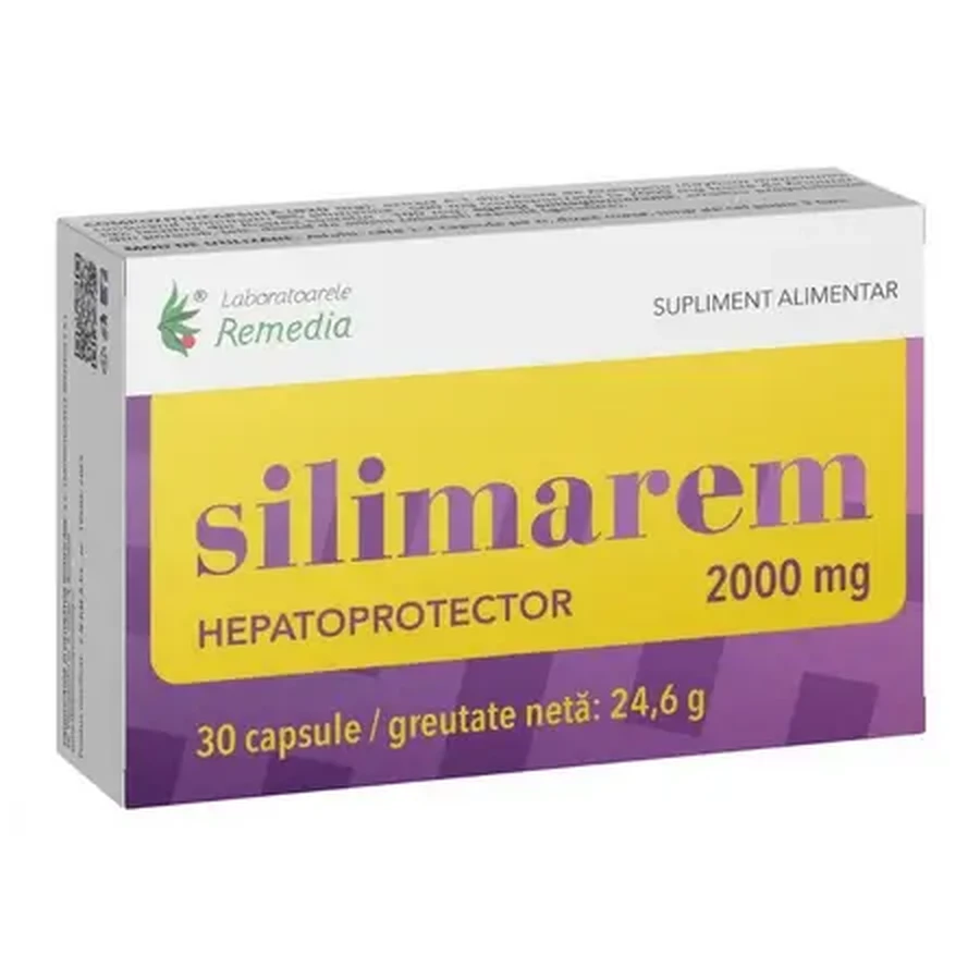 Silimarem, 2000 мг, 30 капсул, Лабораторії Remedia: ціни та характеристики
