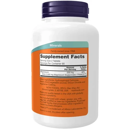 Now Foods — глицинат магния, 2 x 180 таблеток: цены и характеристики