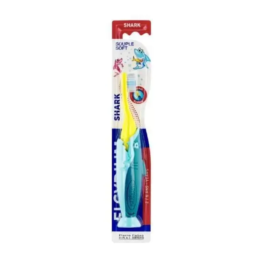 ELGYDIUM Kids Shark — м’яка зубна щітка для дітей віком від 2 до 6 років: ціни та характеристики