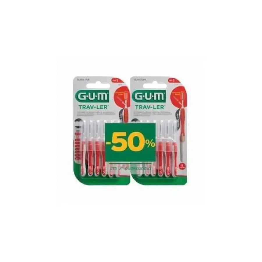 GUM 1314 Trav-Ler Межзубные щётки 0,8 мм × 6 1 + 1 (скидка 50 % на вторую штуку): цены и характеристики