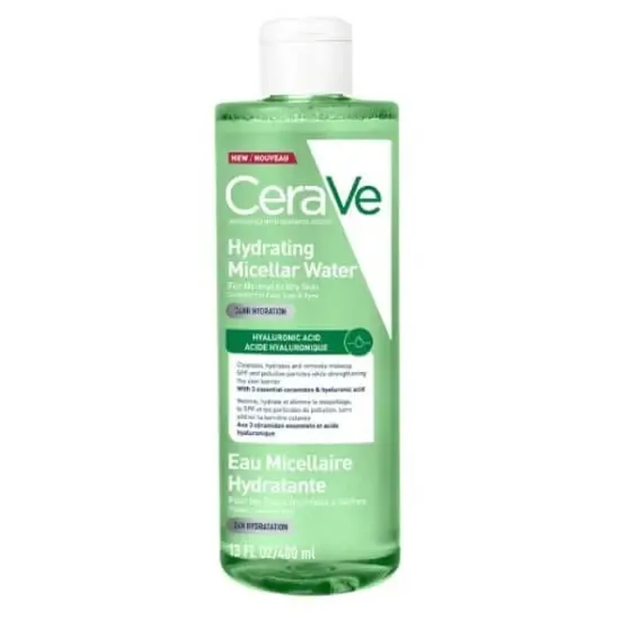 CERAVE Зволожуюча міцелярна вода для очищення та зняття макіяжу, із 24-годинним зволоженням та гіалуроновою кислотою, 400 мл: ціни та характеристики