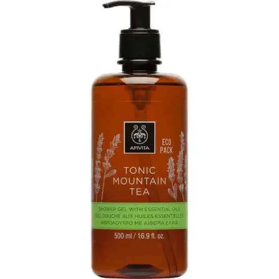 APIVITA Eco Pack Tonic Mountain Tea Гель для душу з ефірними оліями, із зеленим чаєм та ефірними оліями, 500 мл: ціни та характеристики