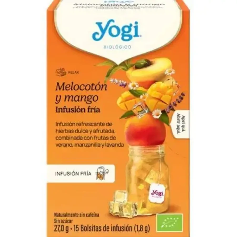 YOGI TEA Cold Brew Органический чай с персиком и манго, 15 x 1,8 г: цены и характеристики