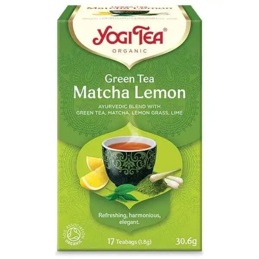 YOGI TEA Зеленый чай с матча и лимоном – Чай с антиоксидантным действием и для гармонии – 17 пакетиков по 30,6 г: цены и характеристики