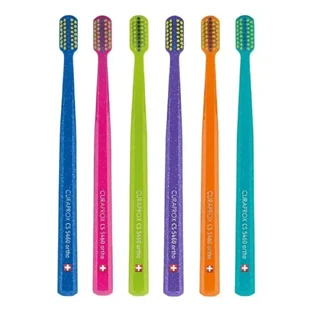 Curaprox | CS 5460 Ortho Ultra Soft | Зубная щетка для брекетов с сине-зелёной блесткой | 1 шт.