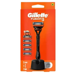 Gillette | Бритва Fusion5, сменные лезвия (5 шт.) и подставка в подарок | 1 набор