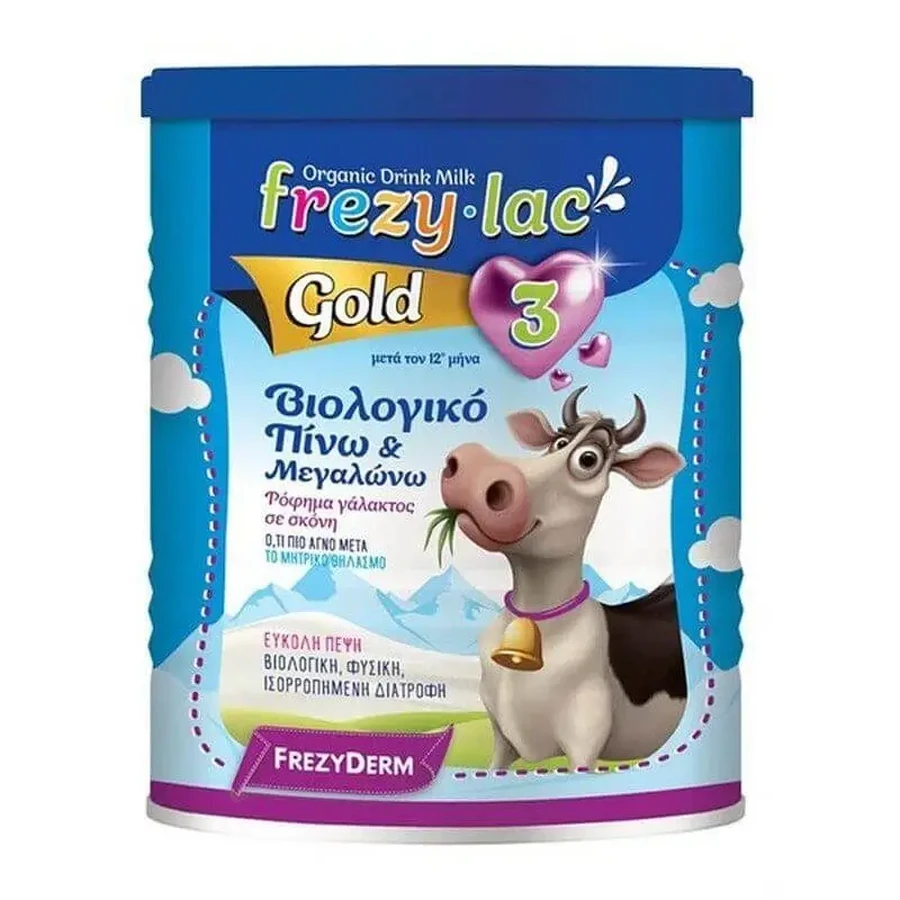 Frezylac | Gold 3 | Органическое сухое коровье молоко, начиная с 12-го месяца (третий этап вскармливания) | 900 г: цены и характеристики