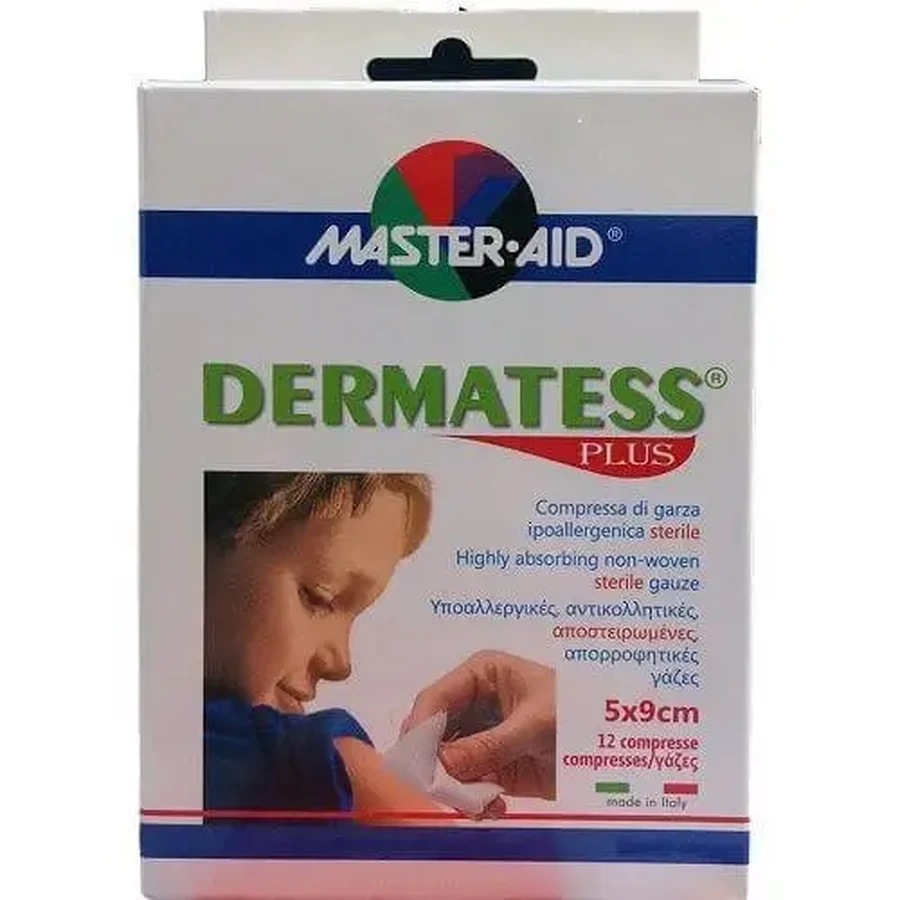 Master Aid | Dermatess Plus | Стерильный антиадгезивный тифон 5x9 см | 12 шт.: цены и характеристики