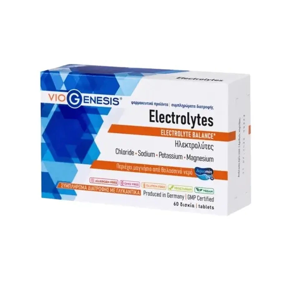 VioGenesis | Electrolytes — Харчова добавка з електролітами | 60 таблеток: ціни та характеристики
