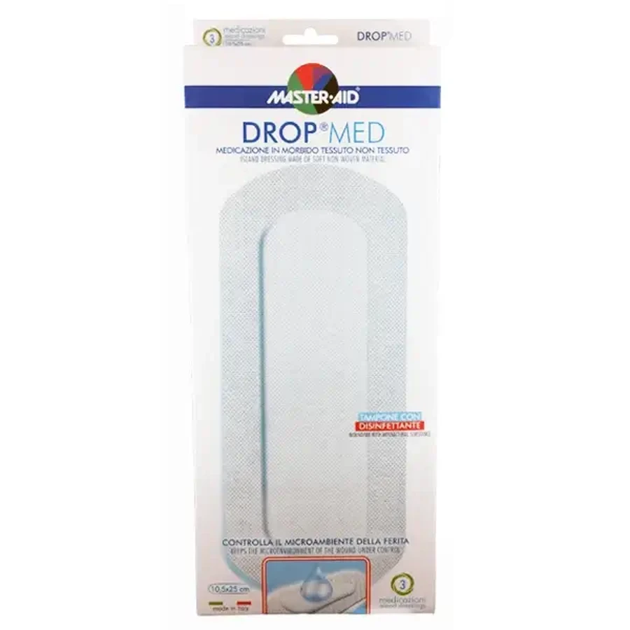 Master Aid | Drop Med 10,5x25 | Самоклеючі антиадгезивні компресії | 3 шт.: ціни та характеристики