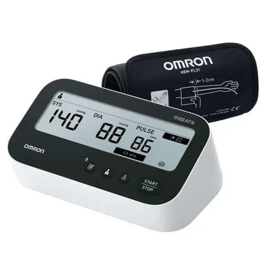 Omron | M4 Connect AFib — интеллектуальный тонометр для измерения давления на плече | 1 шт.: цены и характеристики