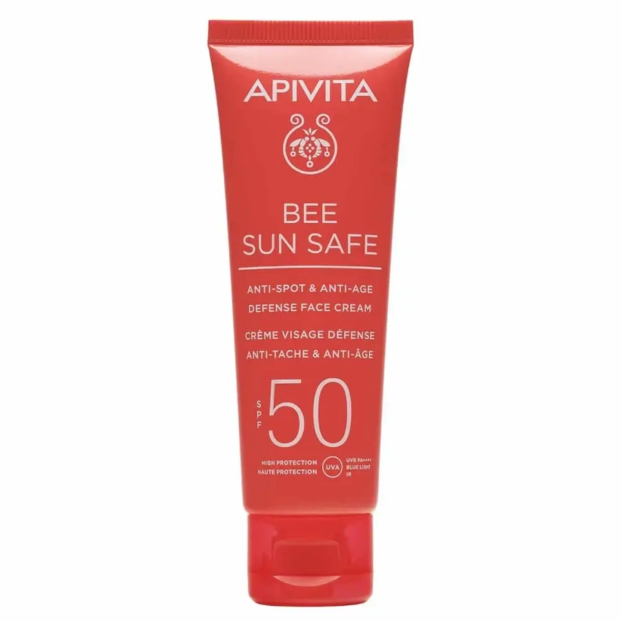 Apivita | Bee Sun Safe Сонцезахисний крем для обличчя проти пігментних плям і зморшок SPF50 | 50 мл: ціни та характеристики