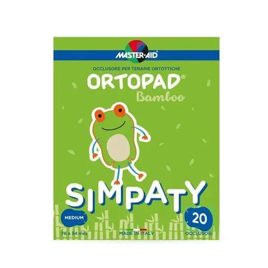 Master Aid | Ortopad Simpaty — Самоклеящиеся офтальмологические повязки для детей | Средний размер 76x54 мм | 20 шт.: цены и характеристики