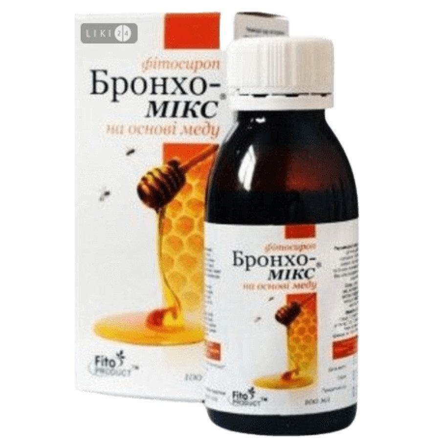 Фітосироп Бронхо-мікс на основі меду, 100 мл: ціни та характеристики