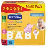 Septona | Calm n' Care Влажные салфетки для младенцев с ромашкой | 3 х 80 шт.