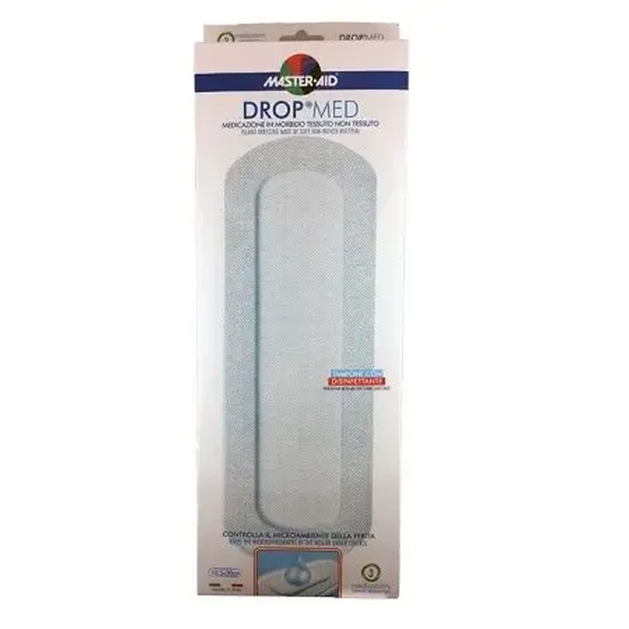 Master Aid | Drop Med | Самоклеящаяся марлевая повязка (10,5 × 30 см) | 3 шт.: цены и характеристики