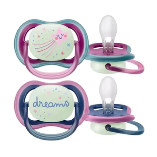 Avent  |  Ultra Air Nighttime  |  Силіконова ортодонтична соска  | 6–18 місяців | 2 шт.
