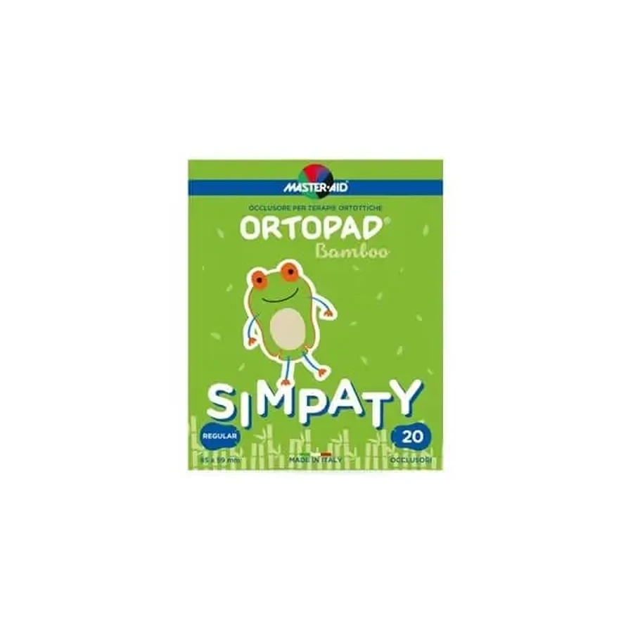 Master Aid | Ortopad Simpaty — Самоклеящиеся офтальмологические повязки для детей | Regular 85x59 мм | 20 шт.: цены и характеристики