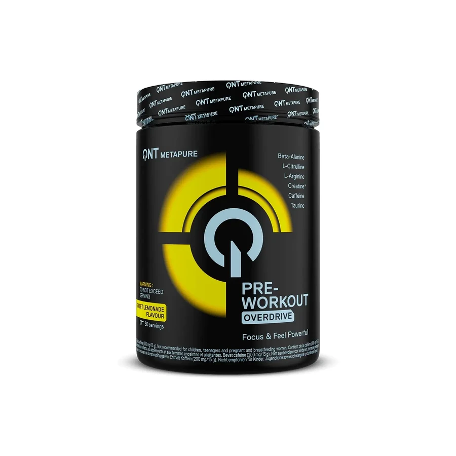 QNT | Pre-Workout Overdrive Sweet Lemonade, лимонный вкус | 390 г: цены и характеристики