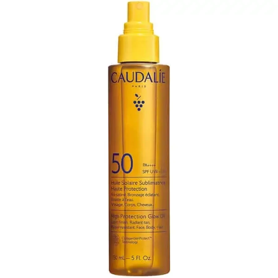 Caudalie | High Protection Glow Oil Сонячне масло для обличчя, тіла та волосся SPF50 | 150 мл: ціни та характеристики