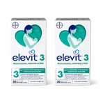 Elevit 3, мультивитамины для послеродового периода и периода грудного вскармливания, 2×30 капсул, Bayer: цены и характеристики