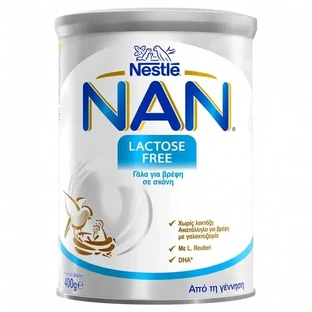 Nestle NAN | Безлактозное молоко для младенцев с непереносимостью лактозы с самого рождения | 400 г