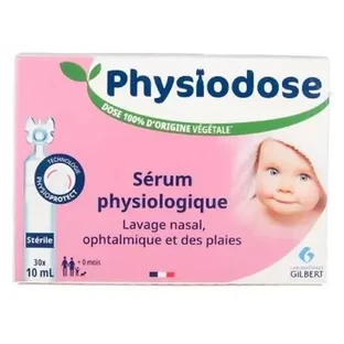 Стерильный физиологический раствор Physiodose, 30 однодозовых ампул на растительной основе, 10 мл