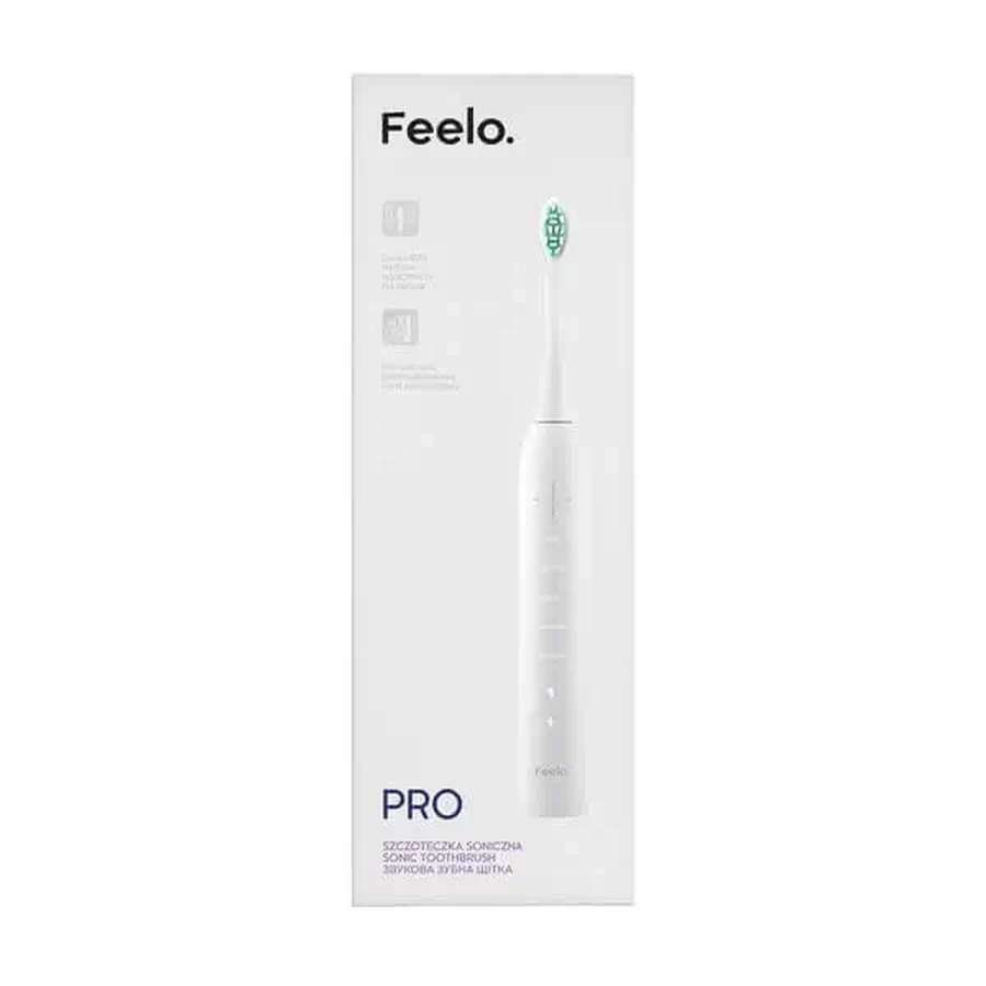 Feelo Pro, звуковая зубная щетка белого цвета с чехлом, 1 шт.: цены и характеристики