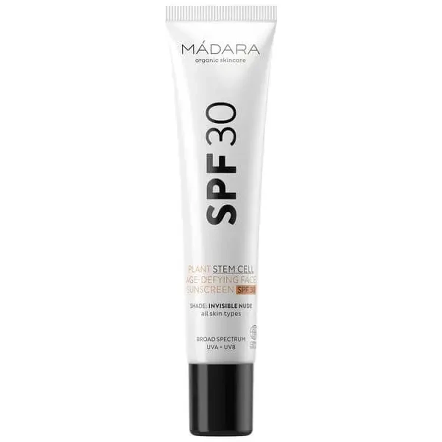 Madara Plant Steam Cell Age-Defying Face Sunscreen, антивозрастной крем для лица с солнцезащитным фильтром SPF30, 40 мл: цены и характеристики