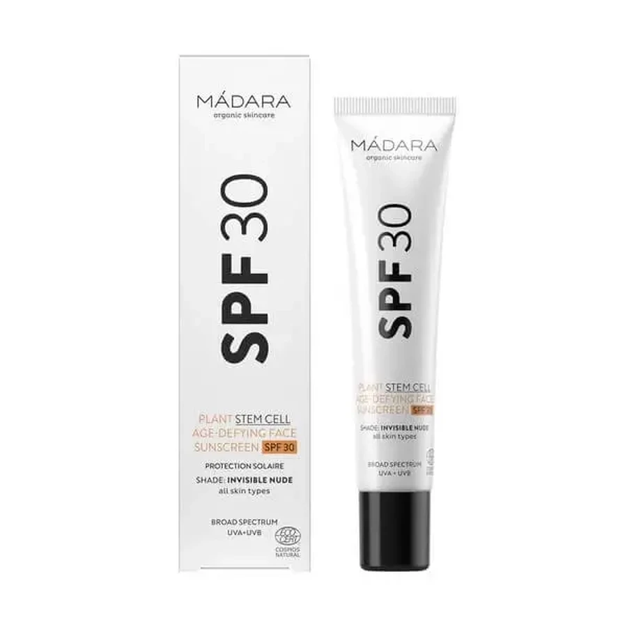 Madara Plant Steam Cell Age-Defying Face Sunscreen, антивозрастной крем для лица с солнцезащитным фильтром SPF30, 40 мл: цены и характеристики