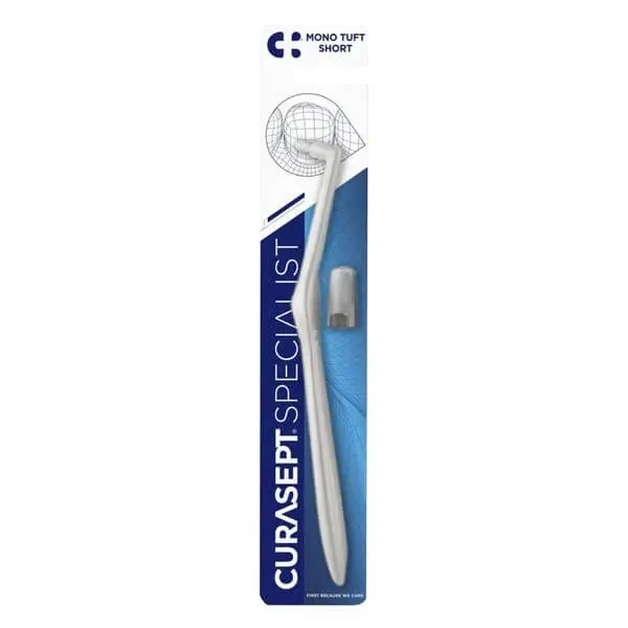 Curasept Mono Tuft Short, однопучковая короткая зубная щетка, 1 шт.: цены и характеристики