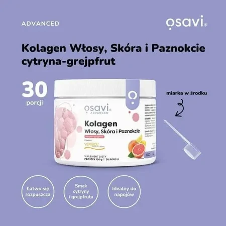 Osavi Коллаген для волос, кожи и ногтей, порошок, со вкусом лимона и грейпфрута, 150 г: цены и характеристики