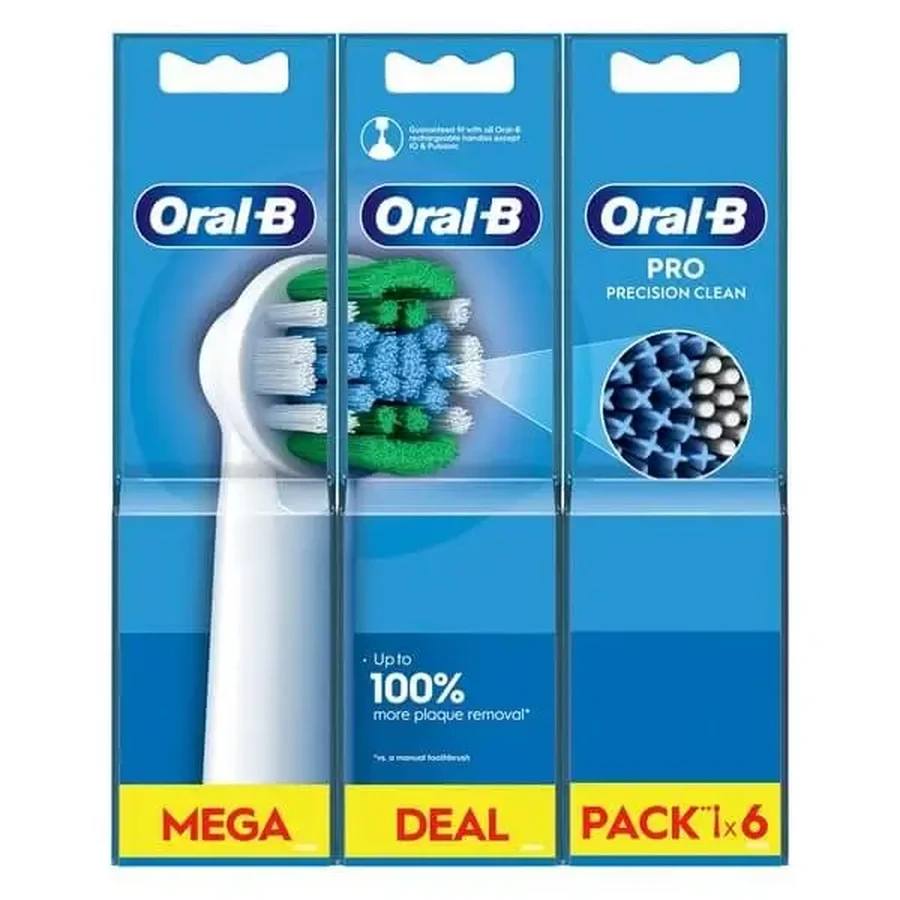 Oral-B, Precision Clean, сменные насадки, 6 шт.: цены и характеристики