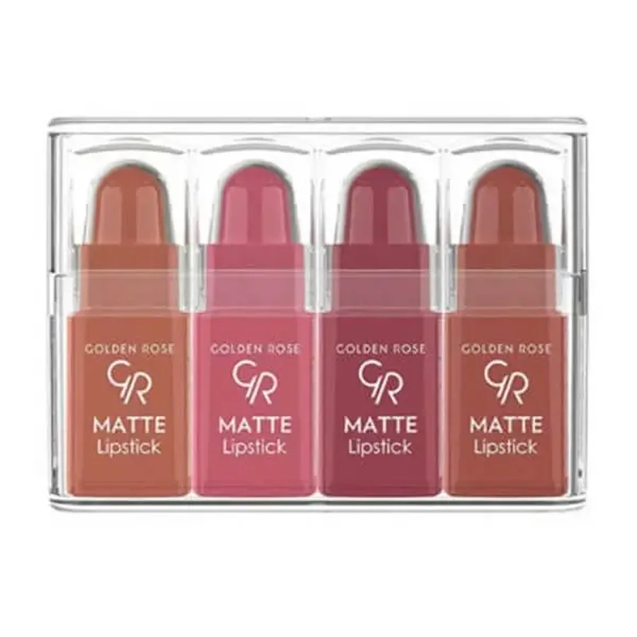 Golden Rose Matte Lipstick, набор из 4 матовых мини-помад для губ, № 01, 4 г: цены и характеристики