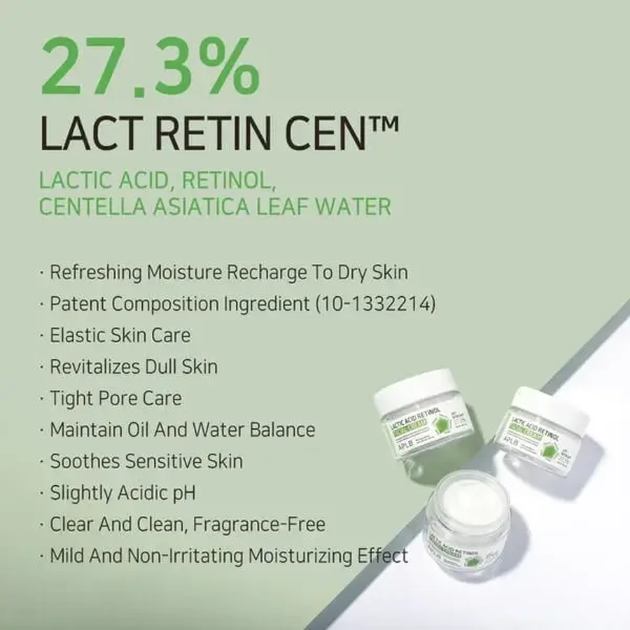 APLB Lactic Acid Retinol Facial Cream, восстанавливающий крем для лица с молочной кислотой и ретинолом, 55 мл: цены и характеристики