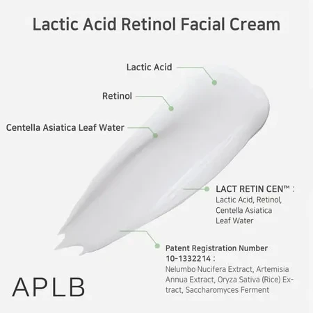 APLB Lactic Acid Retinol Facial Cream, восстанавливающий крем для лица с молочной кислотой и ретинолом, 55 мл: цены и характеристики